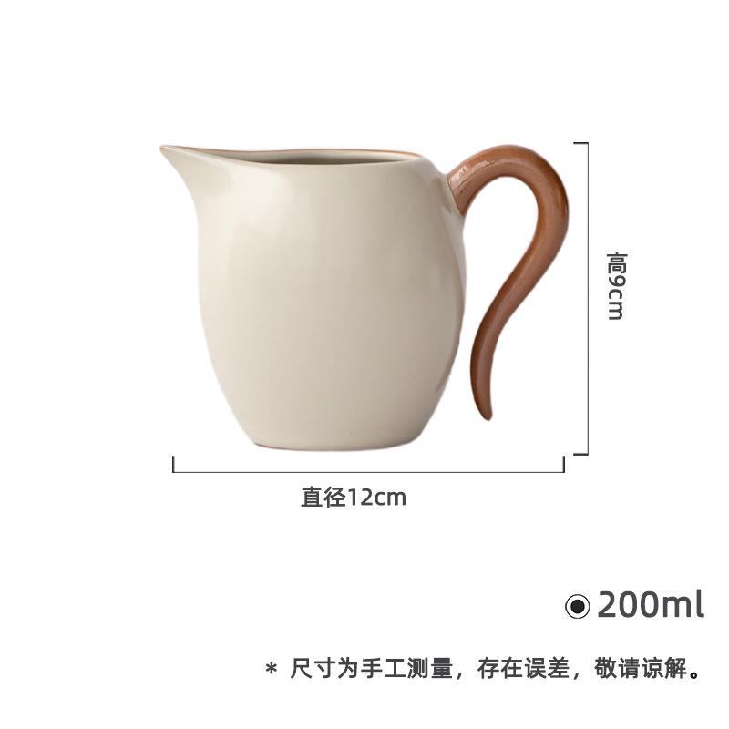 

200ml Ru Kiln Rice Yellow Tea Pitcher Tea Divider Cha Hai Dispenser Household Justice Cup Fair Mug Chinese Tea Set Accessories