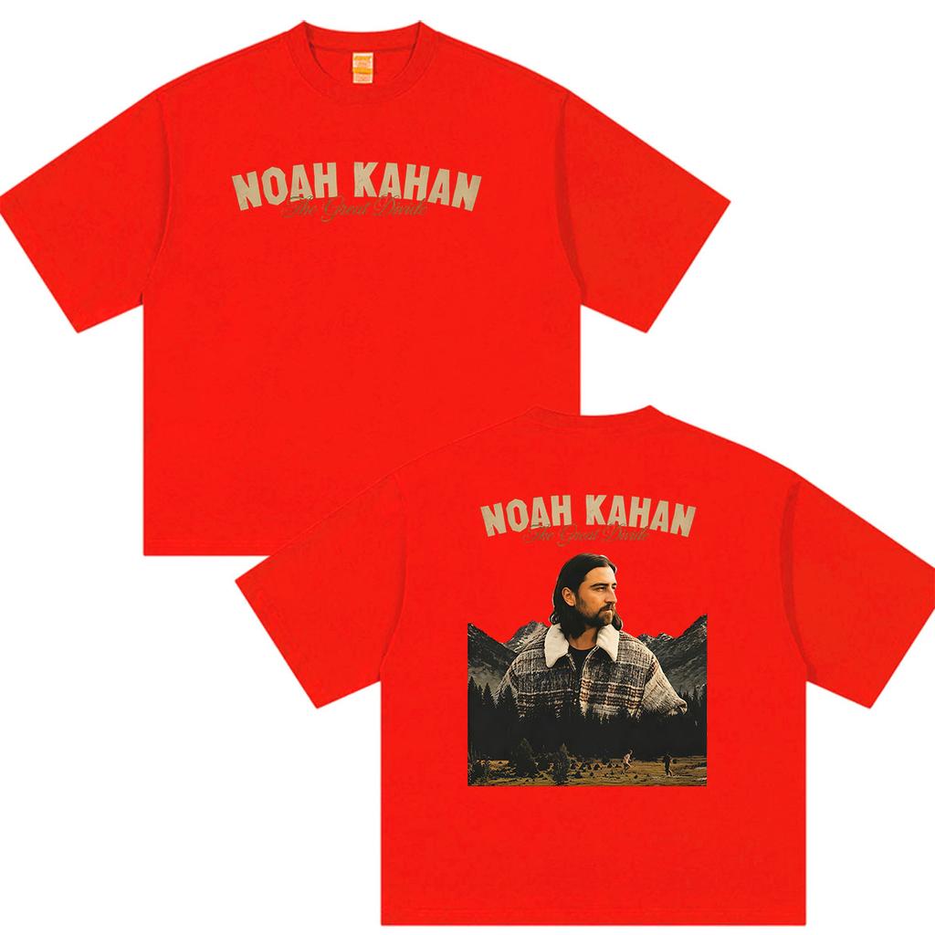 Noah Kahan The Great Divide Tour 2026 Graphic T Shirts Unisexs Vintage Fashion Cotton Short Sleeve Tshirt Hip Hop Clothing Tshirt