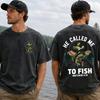 Christian Fishing Shirt, Matthew 4:19 Bible Verse Tee, He Called Me To Fish Shirt, Faith Based Fisherman Gift, Washed Oversized Tee