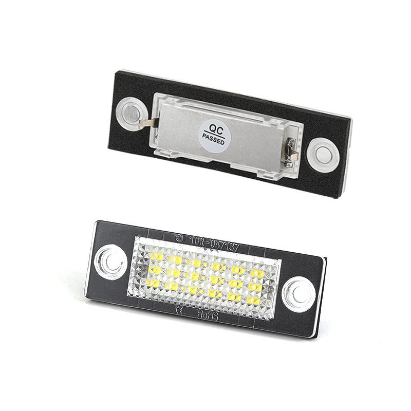 LED Car License Plate Lamp Canbus No Error, Universal Auto Number Light For Touran Golf Caddy Superb T5