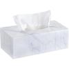 Acrylic Tissue Box Covers with Magnetic Base Dryer Sheet & Mask Organizers for Bathroom Office Car - White Rectangular