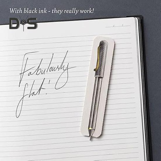 Flat Paper Pen Set Double Sided Bookmark Pens with Golden Foil Design Bookmarks Writing Funny Paper Pen Card