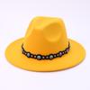 European and American fashion casual top hats men's and women's autumn and winter new black soft woolen jazz hats versatile cowboy hats