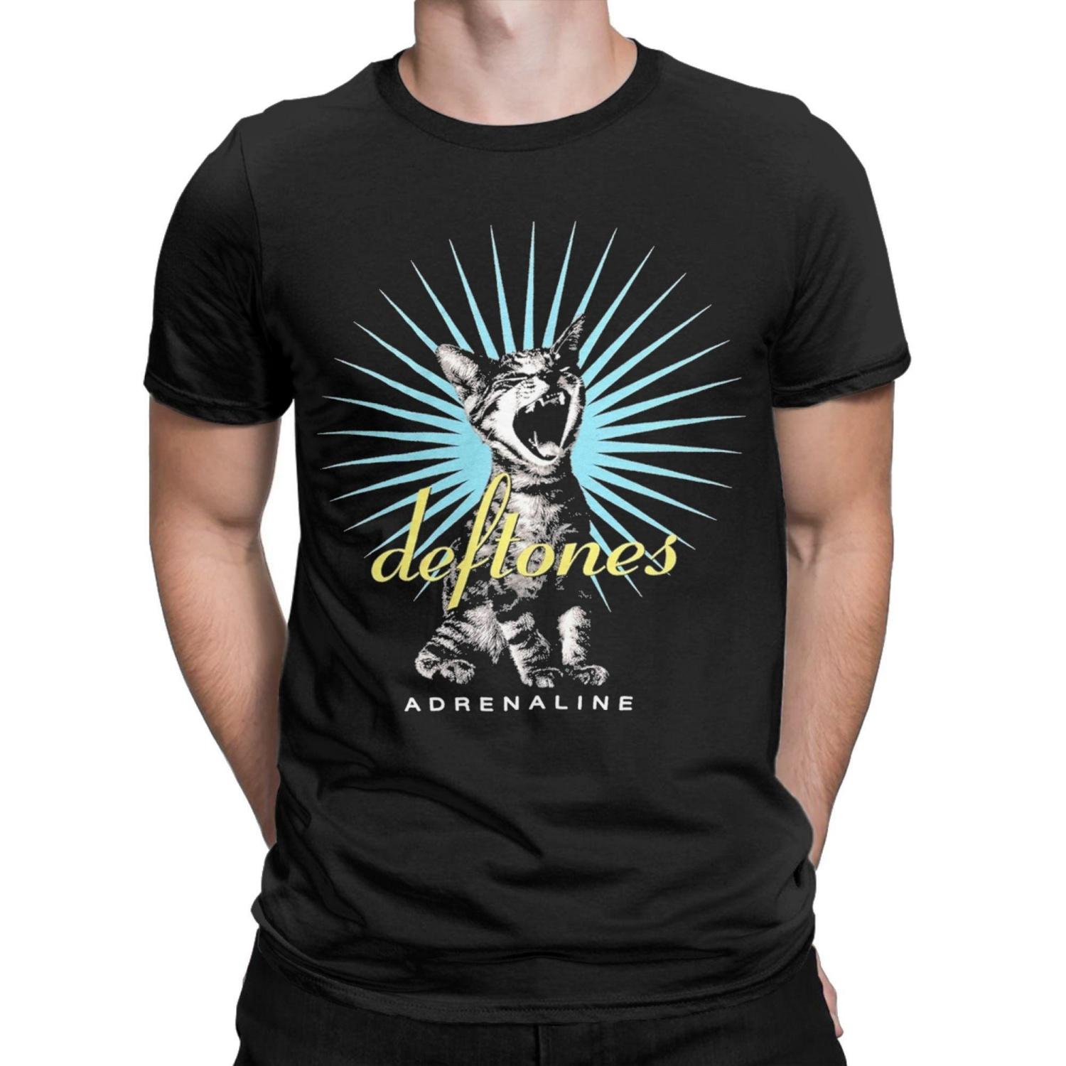 

Новинка Футболка группы Deftones Мужская с круглым вырезом Хлопковые футболки Музыка Футболки с коротким рукавом Графические топы с принтом S чёрный