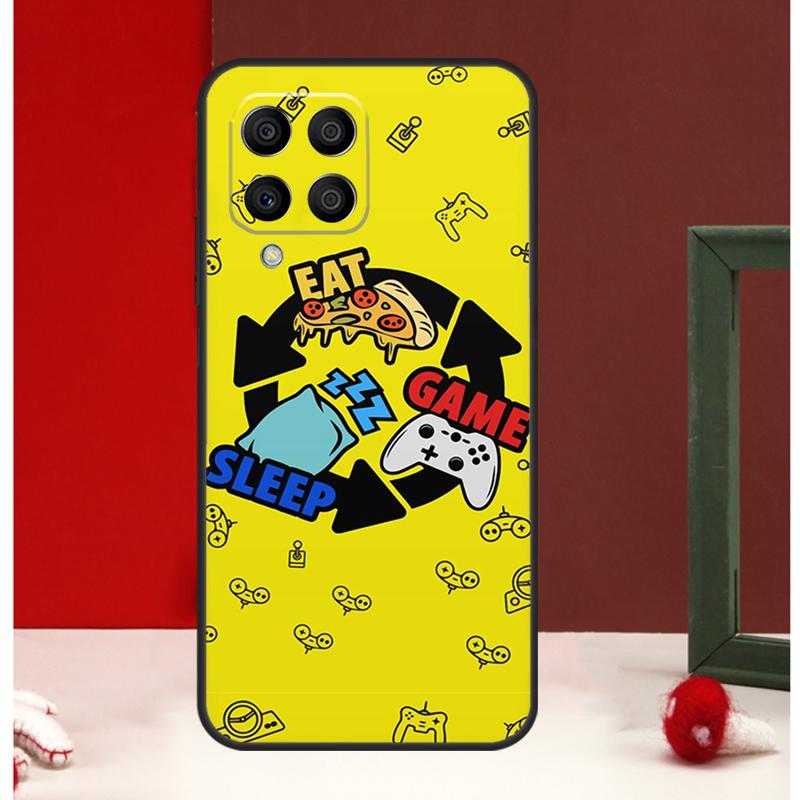 Eat Sleep Game Colorful Case For Samsung Galaxy M13 M53 M56 M52 M32 M16 M11 M21 M31 M35 M12 M14 M15 M36 M55 M34 M54