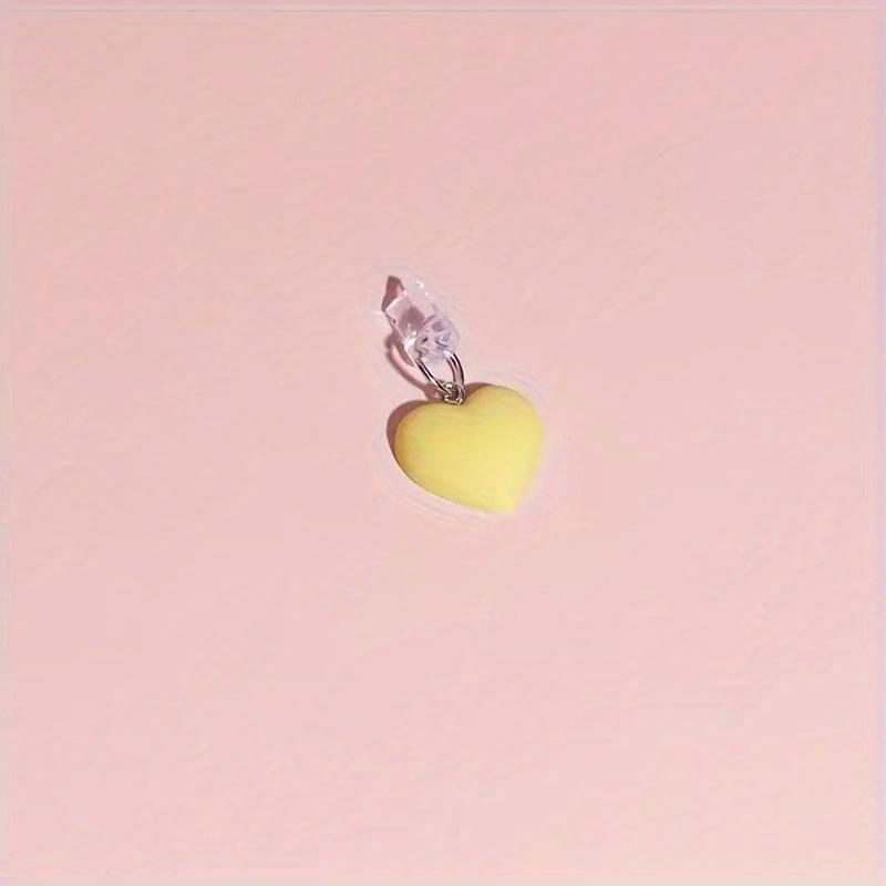 1pc Silicone Anti-Dust Plug Charm with Love Heart Design for IPhone, Type-C, and Android Micro Ports