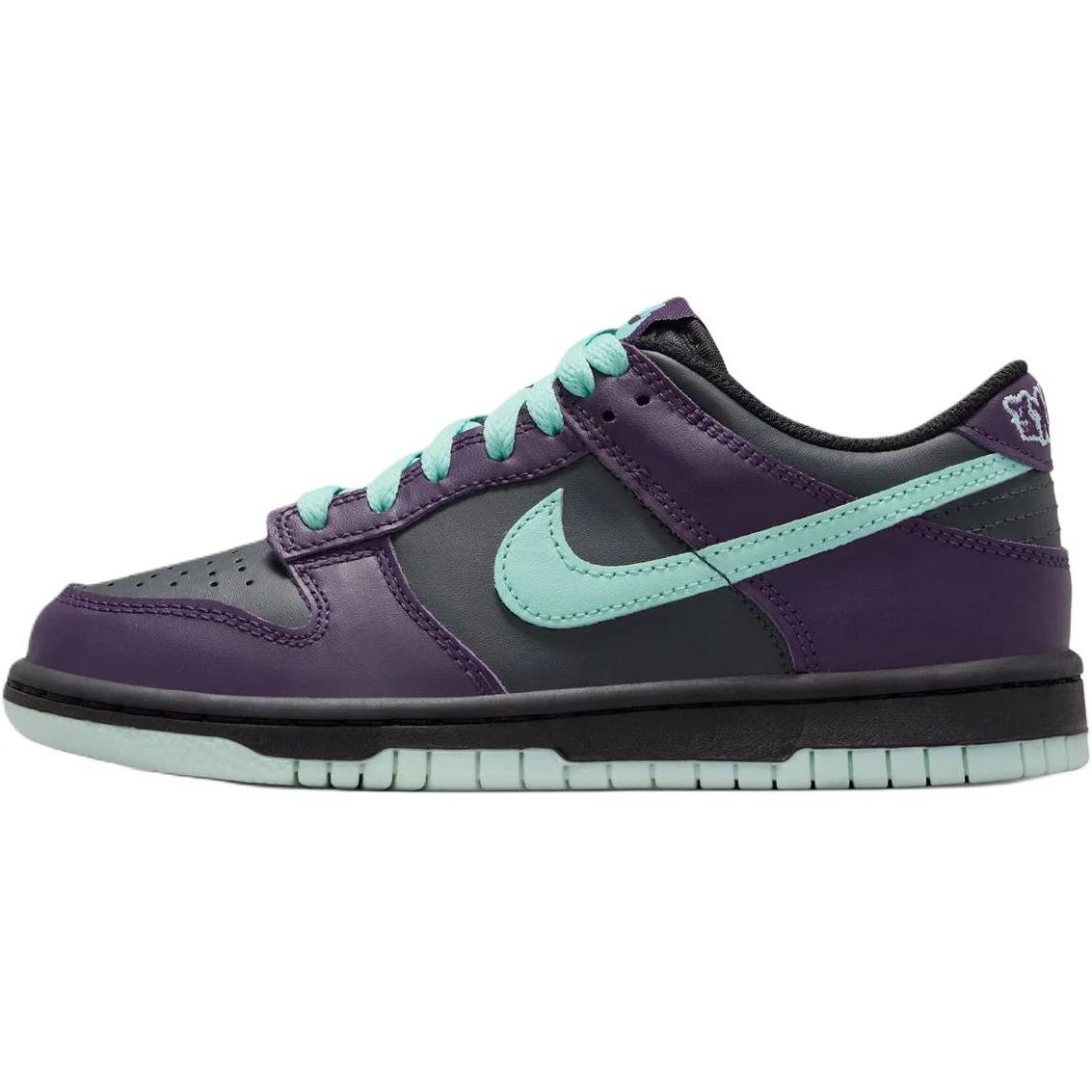 

Nike Dunk Low GS Wizard Детские кроссовки Фиолетовый Дымчато-серый Artisan-Teal FB9109-013 35.5