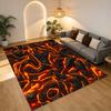 Lava Flow Wohnzimmer rutschfester Bereichsteppich Weicher Teppich für Schlafzimmer Spielzimmer Sofaecke Büro Heimdekoration Fußmatte Weihnachtsgeschenk C9302475