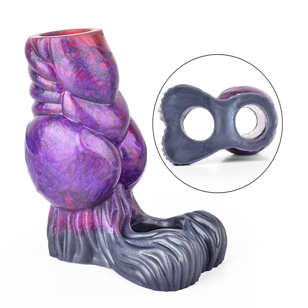 Silicone Penis Sleeve Condom Extender Soft Realistic Dildo Adult Sex Toy for Men Women Pegging Strap On