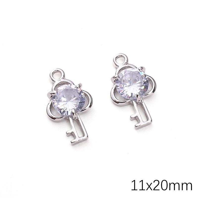 Alloy Zircon Love Butterfly Snowflake Pendant DIY Beaded Handmade Bracelet Necklace Ornament Accessories