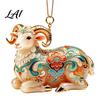 Acrylic Ornament for Restaurant 2PCS Christmas Goat Hanging Ornaments Decorative 2D Tree Birthday Party Decor Pendants Lightweight Festive Ornaments