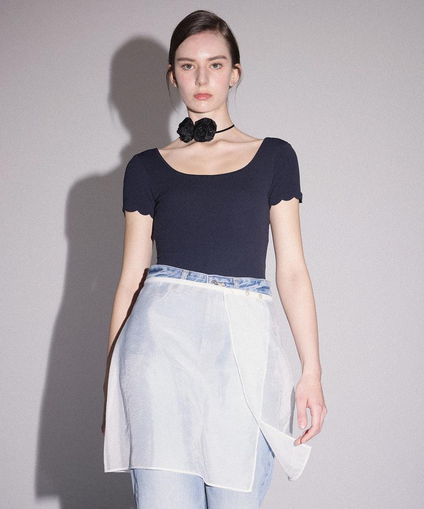 Melly And Rose Rose See-Through Wrap Skirt (304787)