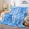 Pastel Blue Strawberry Flannel Blanket Warm Soft Halloween Christmas Decorative Couch Warm Cozy All-Season Gift