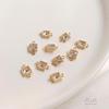 14K Gold-Plated Zircon Heart Teardrop Geometric Pendant