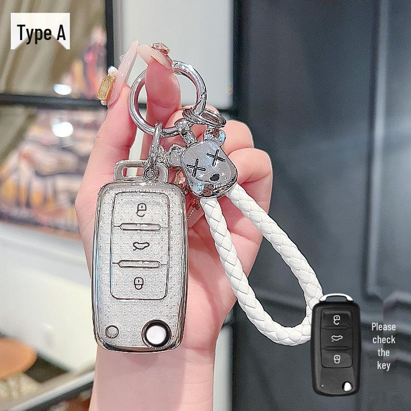 Volkswagen Car Key Cover for Bora, Sagitar, Lavida, Jetta, Passat, Polo, Tiguan & Golf