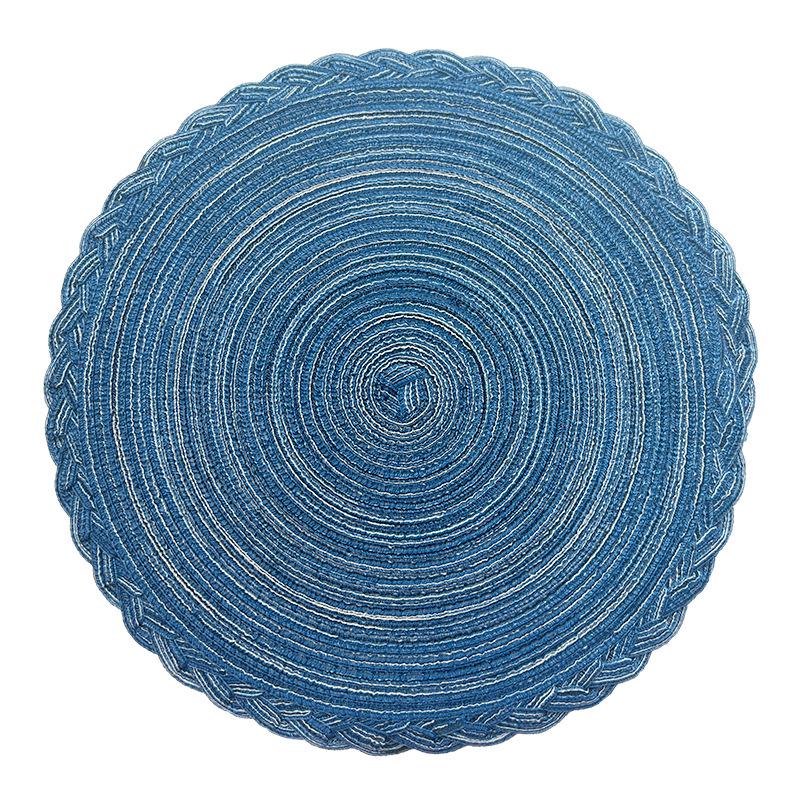 Nordic Round Cotton Yarn Placemat Lace Heat-Resistant Coaster for Daily Use
