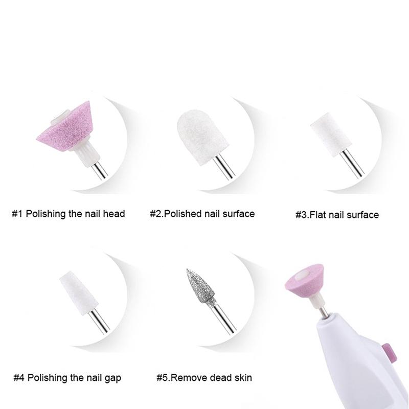 Neglepoleringsmaskine Elektrisk Manicure Boremaskine Pedicure Gel Polish Fil