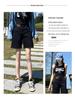 Women's High-Waisted Black Denim Shorts - Summer Slimming, Loose, Wide-Leg Versatile Hot Pants.