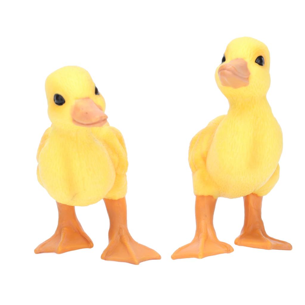 1 Paar Simulation Mini Gelbe Ente Mode Solide Miniatur Bauernhof Ente Figur für Geburtstagsgeschenk