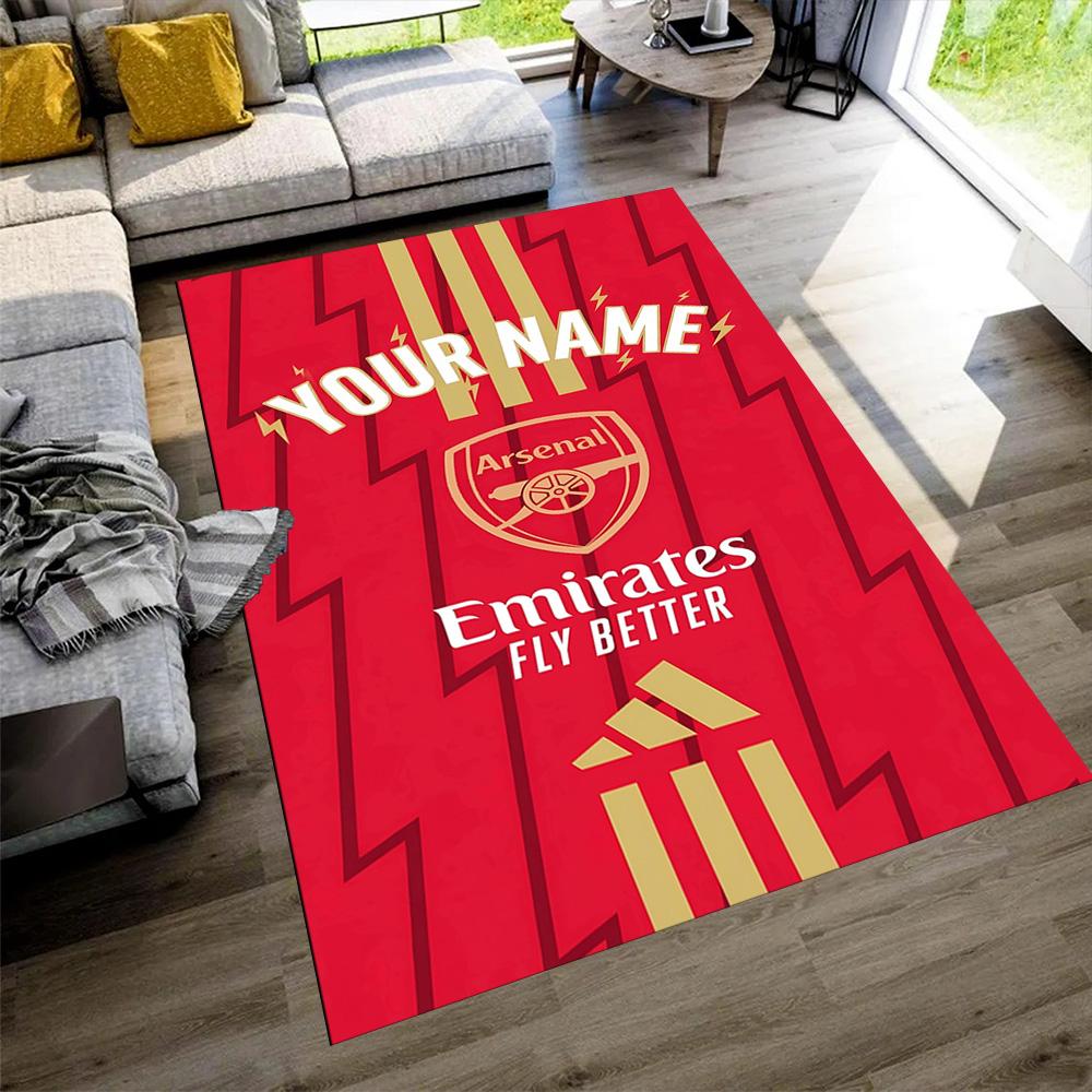 Arsenal F.c. Customize Text Area Rug Suitable for Dormitory Living Rooms Balcony Bedrooms Antislip Carpet Office home decor