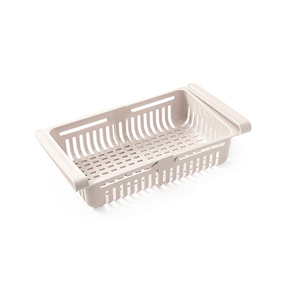 Retractable Fridge Organizer Pull Out Drawer Refrigerator Clip On Under Shelf Basket for Kitchen Storage Fits for Fridge Shelf Under 0.43 Inch