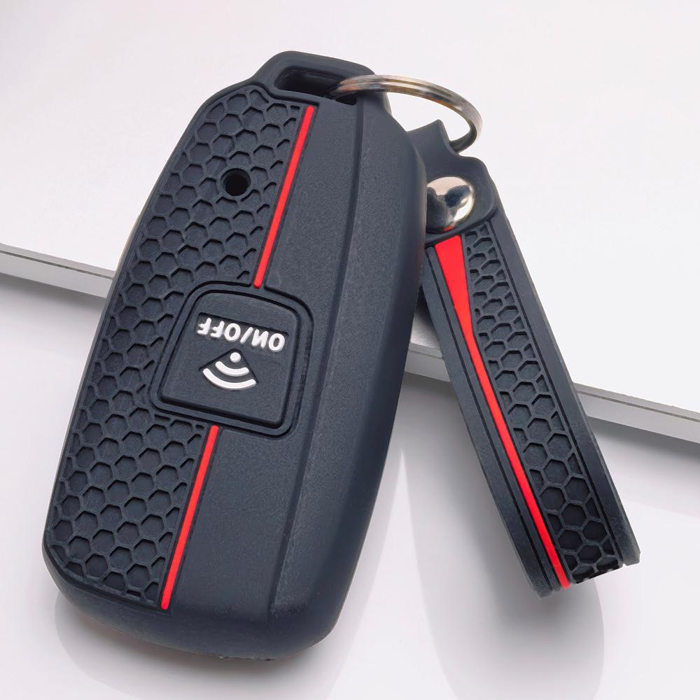 Měkké silikonové pouzdro na klíčenku pro motocykl Yamaha TMAX 530 DX SX XMAX 300 NMAX 155 Aerox 155 MT 07 S texturou včelí plástve Závodní pruh Chránič klíčenky skútru
