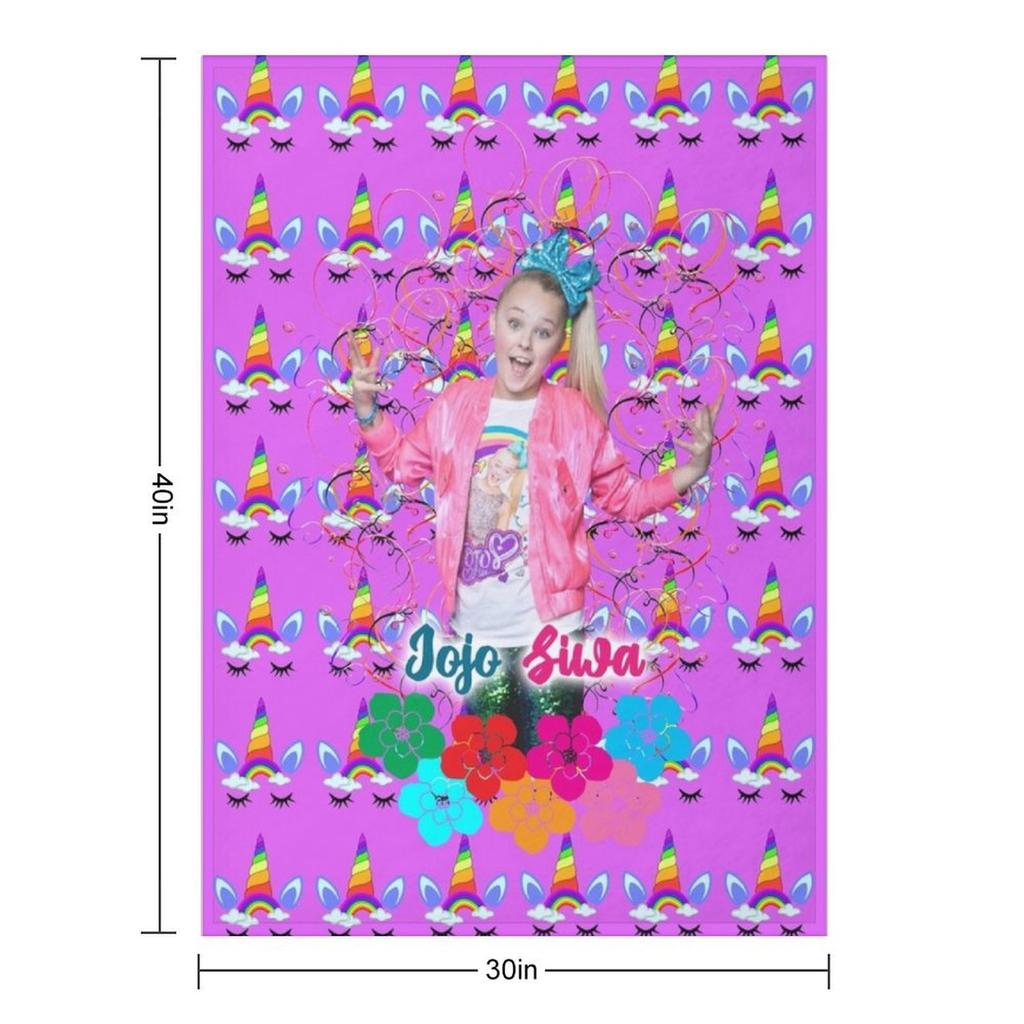 Coperta Plaid Jojo Siwa regali di Natale Flanelle Peluche Coperte Termiche
