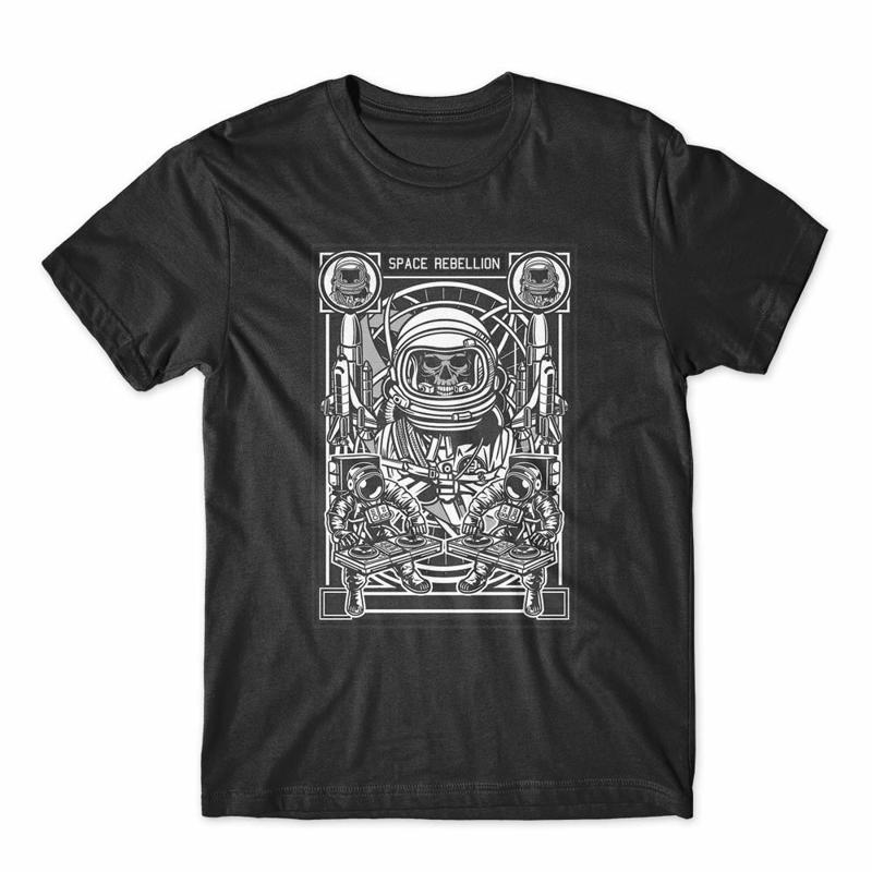 Space Rebellion T Shirt 100 Cotton Premium NEW - Men s Summer Cotton Graphic Tee S разноцветный