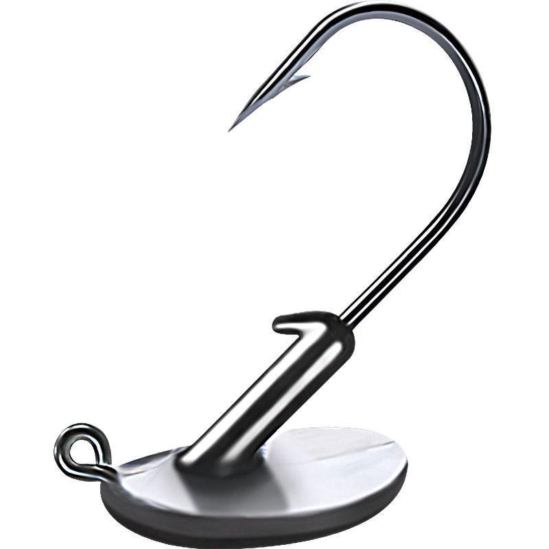 Verbesserter Anti-Haken Jigkopfhaken mit Barsch-Lockenrute Weichköder