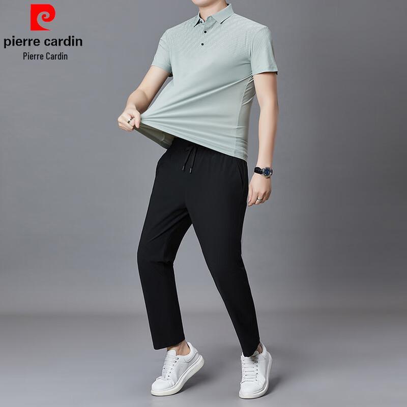 Pierre Cardin Men's Ice Silk Cooling Short-Sleeve T-Shirt & Pants Set