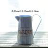 1 pièce Seau d'arrangement floral en tôle rétro Vase de salon Seau d'éveil Seau à fleurs à double poignée en corde de chanvre