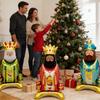 Party Balloons 3 Pieces King Shape Standing Holiday Supplies Inflatable Holiday Balloons for Party Planners Christmas Home Shop