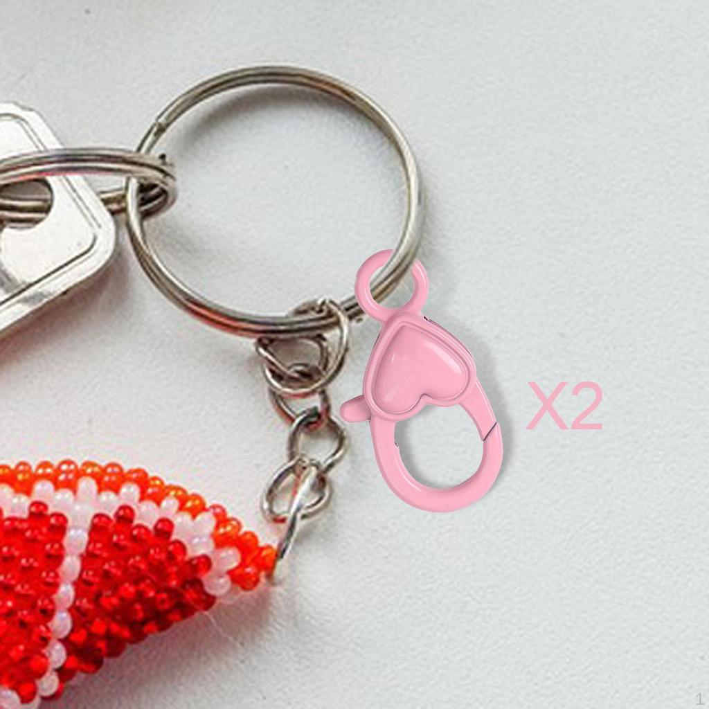 2 Pieces Lobster Clasp Keyring Buckle Connector, Alloy Hook, Claw for Findings