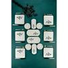Luxury Ceramic Tile Authentic Clear 14 Piece Breakfast Set For 6 People