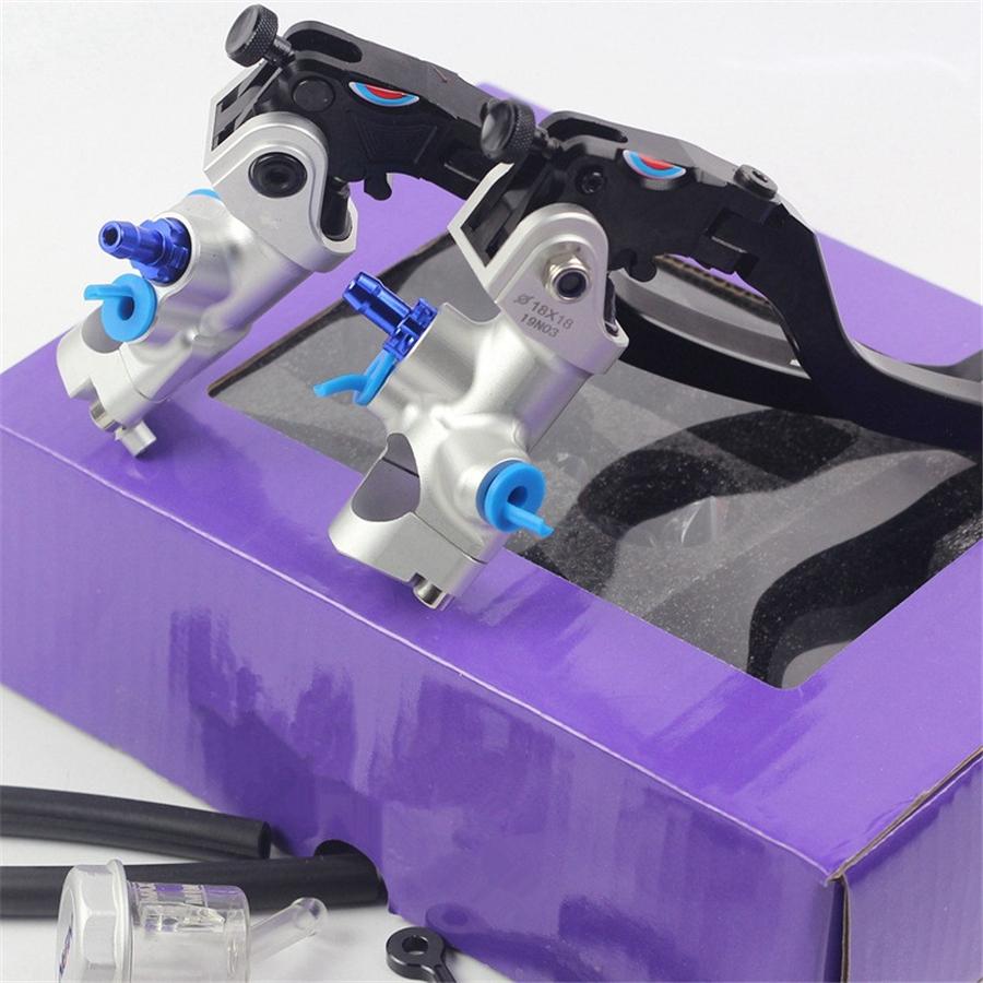 Universal CNC Aluminum Right + Left 17.5mm motorcycle brake clutch pump lever Radial master cylinder 7/8" 22mm For Yamaha Kawasaki Suzuki