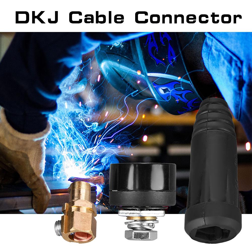 1Pcs DKJ3550 Red European Style Welding Cable Rapid Connector Quick Fitting Adapter