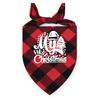 My First Christmas Print Dog Bandanas Large Pet Scarf Pet Bandana for Dog Plaid Bow Ties Collar Cats Dogs Xmas Scarf Accessories