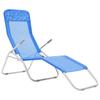Folding Sun Loungers 2 Pcs. Textilene Blue