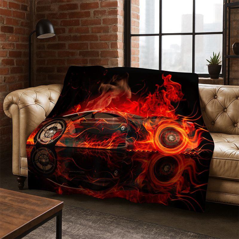 Future Concept Sports Car Moto Racing Flannel Blanket Soft Warm Throw Blanket for Bedroom Living Room Bed Travel Camping Picnic
