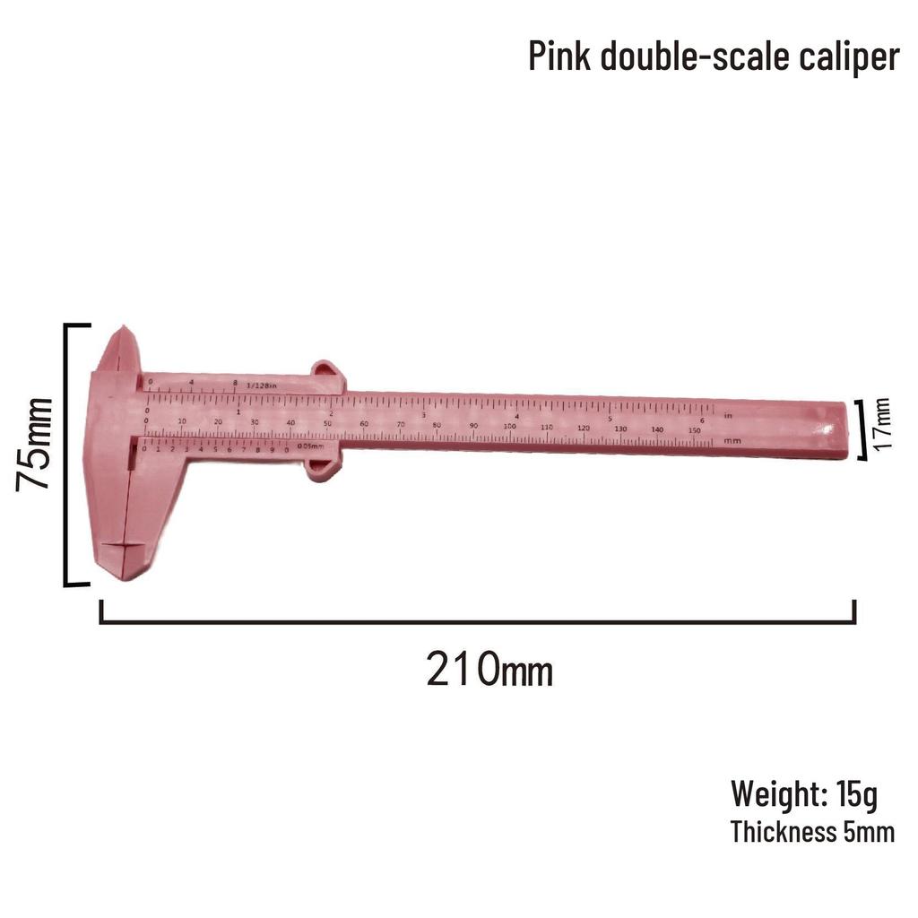 Mini Dual Scale Vernier Caliper 80-150mm for Jewelry and Wenwan, Plastic Measuring Tool