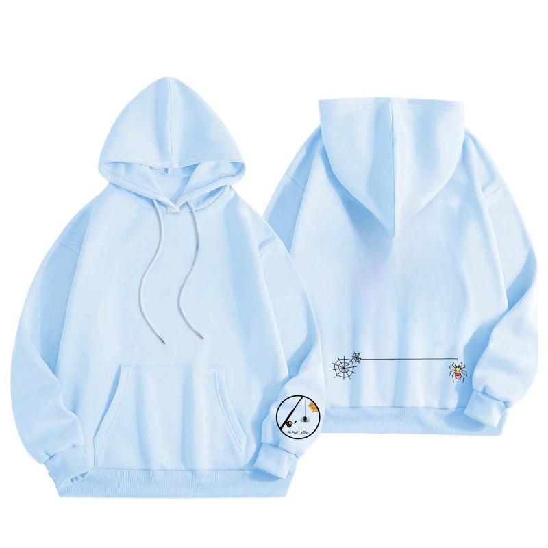 Neues Herbst Winter Spider Print Kapuzensweatshirt Bequeme Modische Warme Kapuzenpullover-Weicher Mittlerer Stretch Polyesterstoff Winter Relaxed Fit Kleidung