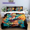 Cartoon Pattern Bedding Quilt Set Quilt Cover Pillowcase Home Decoration Birthday Gift (1 * Duvet Cover + 2 * Pillowcase, Without Core)