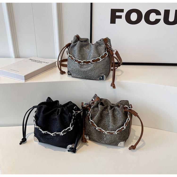 Korean Style High-end Underarm Bucket Bag Street Fashion Chain Crossbody Bag