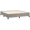 Maison Exclusive - Sommier à lattes de lit et matelas Gris clair 180x200cm Velours