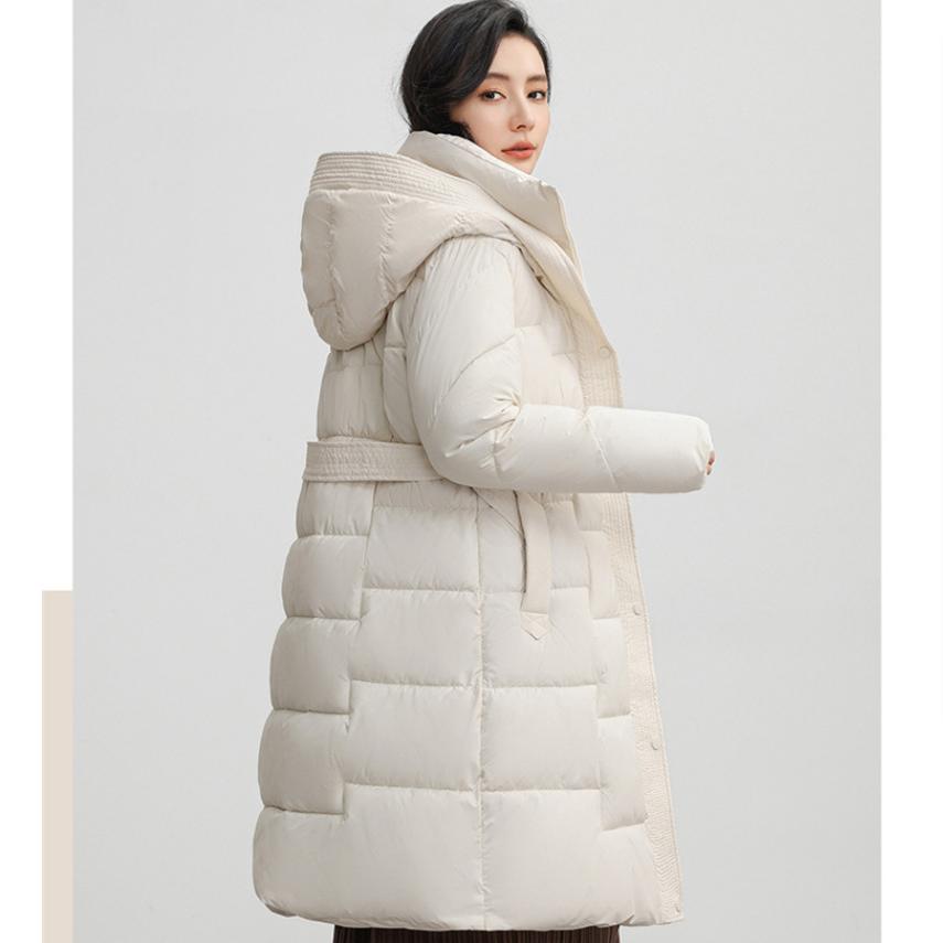 Down Padded Jacket Women's Winter Thickened Tooling Padded Jacket Art Long Style