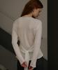 Nounbeleo Waist Strap Interlock Blouse [Knfw03Bl05]_Ivory