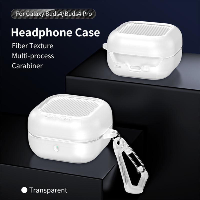 Protective Case For Samsung Galaxy Buds 4 Pro Cover Earbuds Accessories Shockproof Keychain Bags Coque Capa Funda