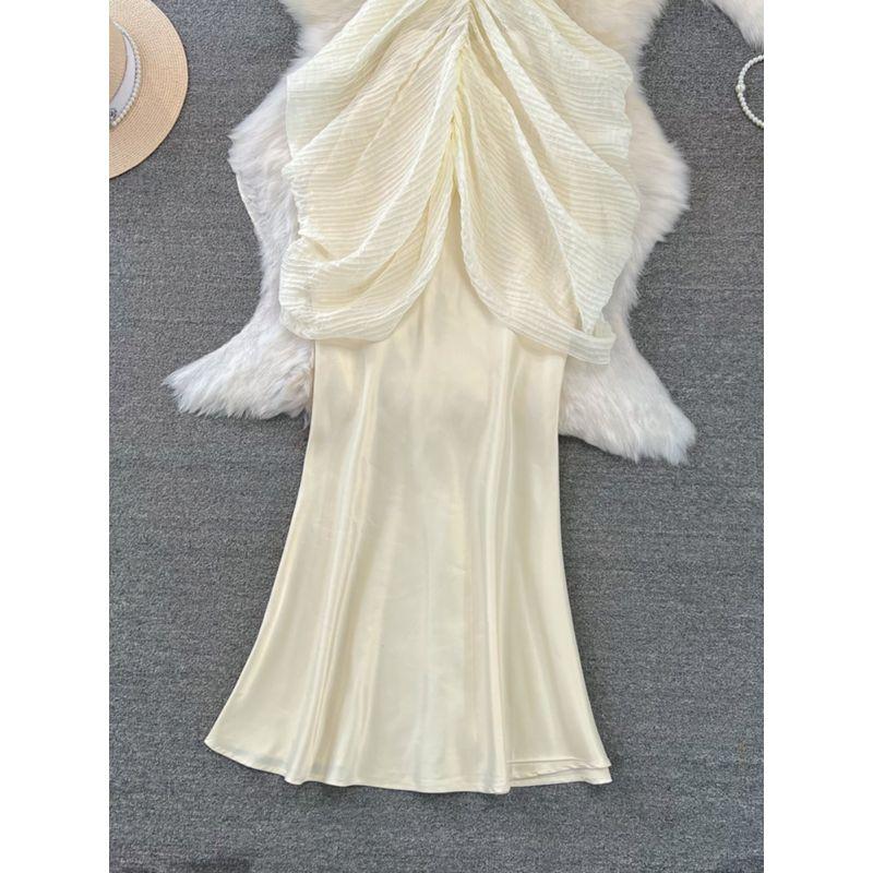 Hollow-out Midriff Sling Dress Seaside Holiday Fishtail