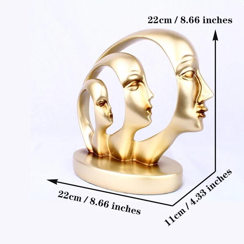 European Style Abstract Facial Art Sculpture Statue Resin Sculpture  Home, Living Room, and Office Decoration Ornaments