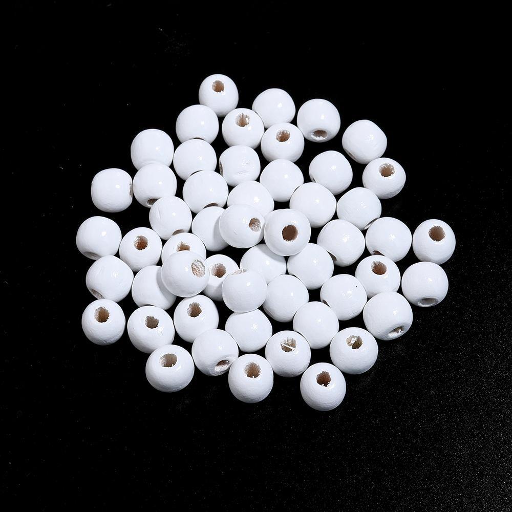 8 10 12mm Natural Wooden Beads Large Hole Loose Spacer Round Bead For Jewelry Making Diy Craft Bracelet Necklace Toy Accessories